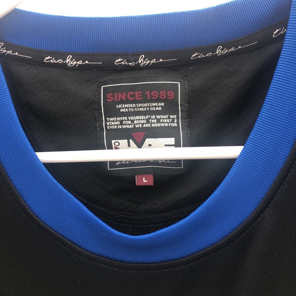 Golden State Warriors Two Hype Shirt NBALAB NBA Size Large Mens Black Embroidery - Picture 10 of 16